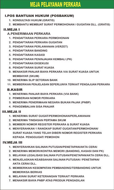 MEJA PELAYANAN PERKARA